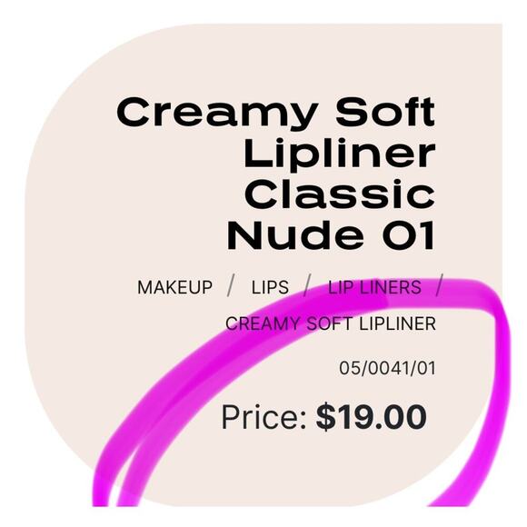 INGLOT Creamy Soft Lipliner Classic Nude 01 | Long-Wear Matte NEW - Picture 12 of 12